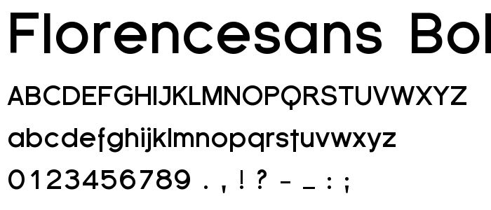 Florencesans Bold font